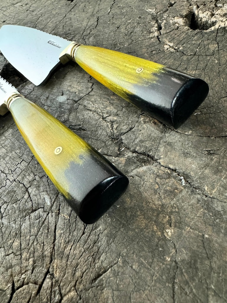 Picanha Duo Set, 6" and 8" Picanha Chef Knife, Whale Rib Bone, SS440