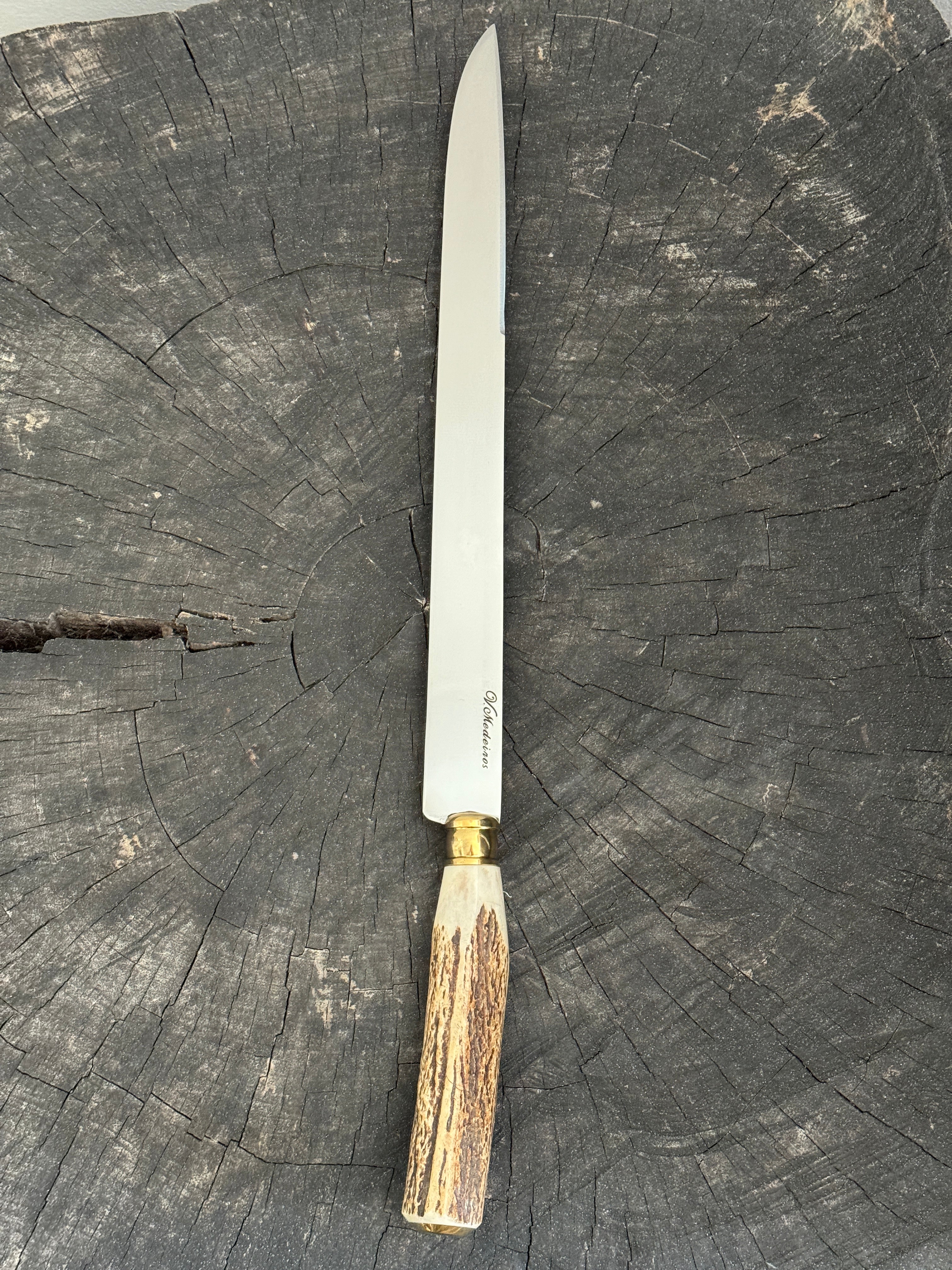 12" Jamonera Slicer Knife, Deer Antler, SS440 - 305mm