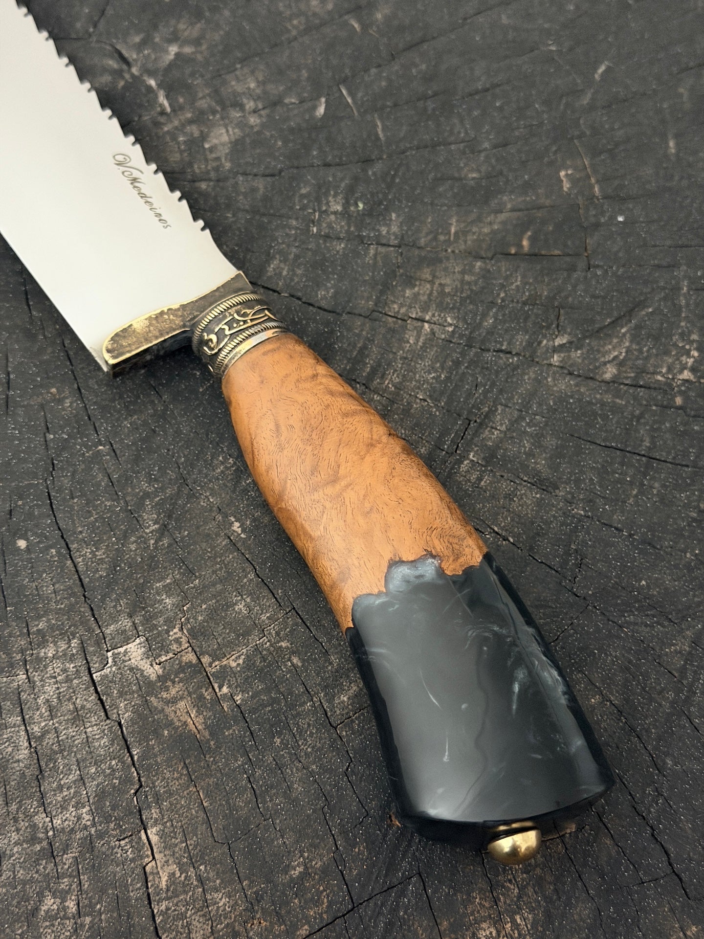 10" Butchers Knife, Hybrid Custom Block, SS440 - 250mm