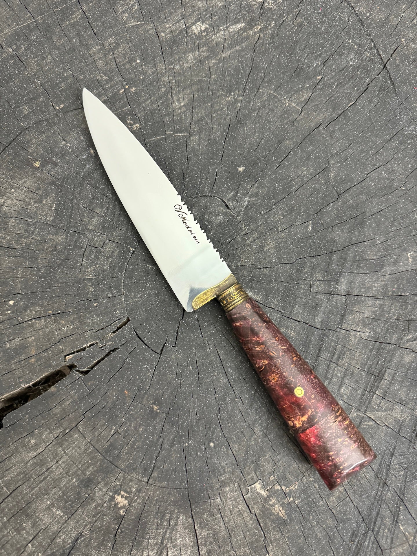 6" Utility Knife, Maple Burl, SS440 - 150mm