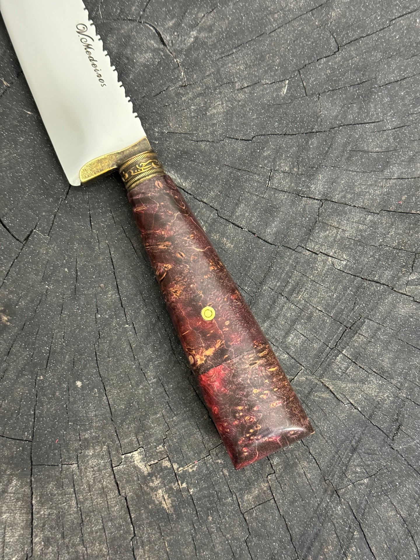 6" Utility Knife, Maple Burl, SS440 - 150mm