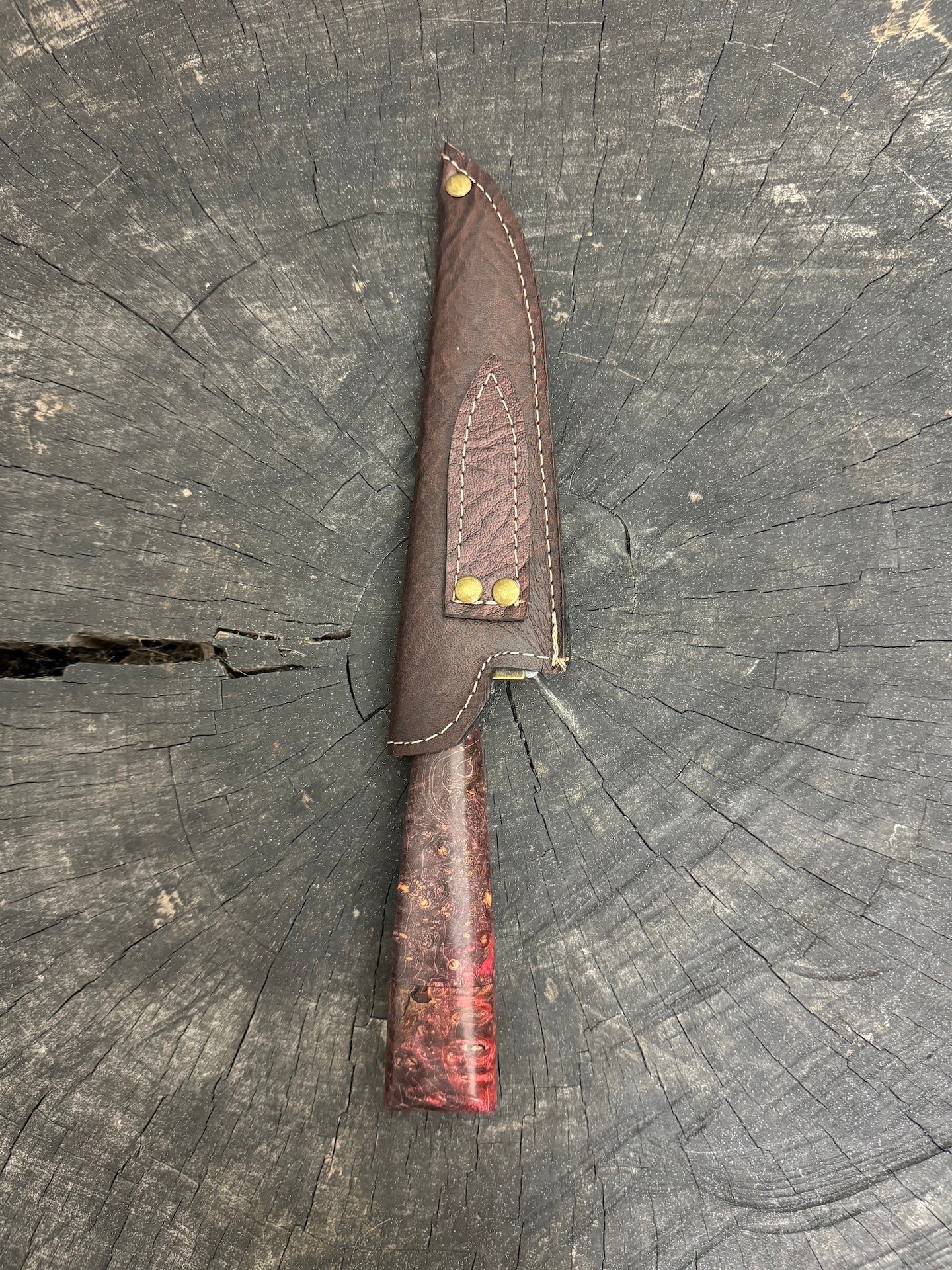 6" Utility Knife, Maple Burl, SS440 - 150mm