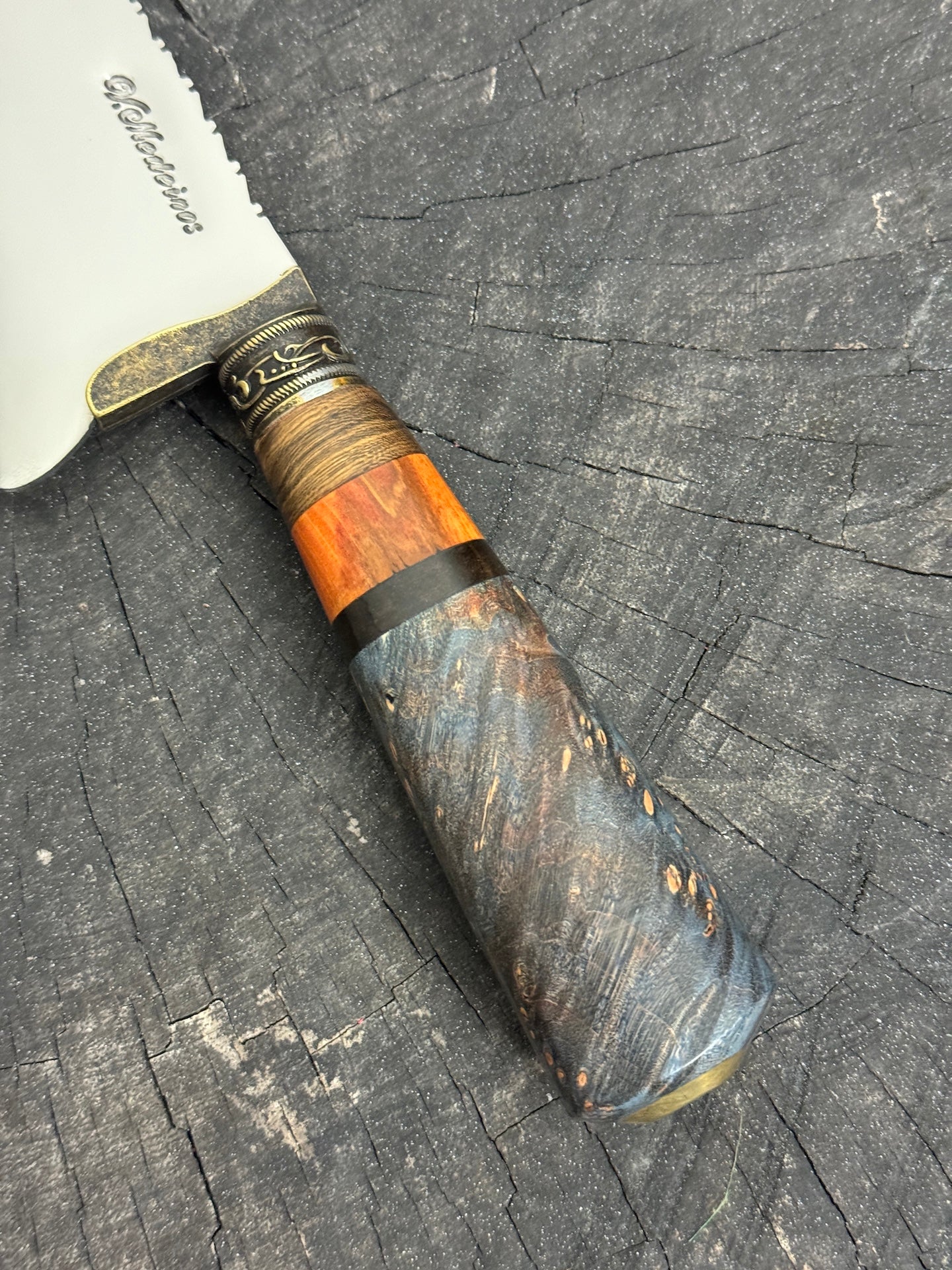 8" Picanha Chef Knife, Maple Burl & Cherry, SS440 - 200mm