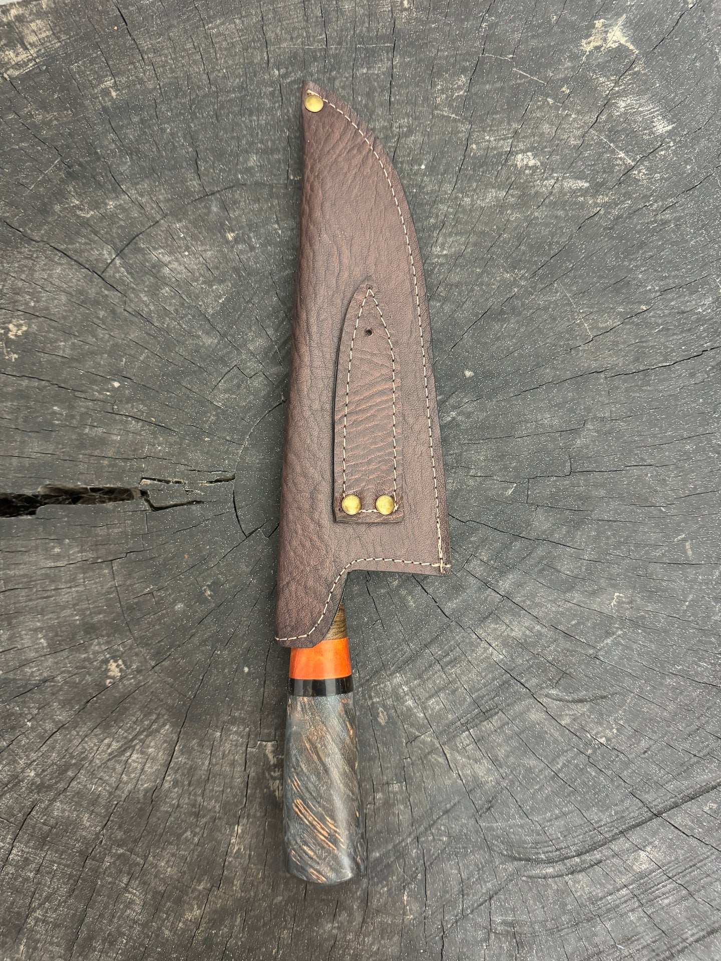 8" Picanha Chef Knife, Maple Burl & Cherry, SS440 - 200mm