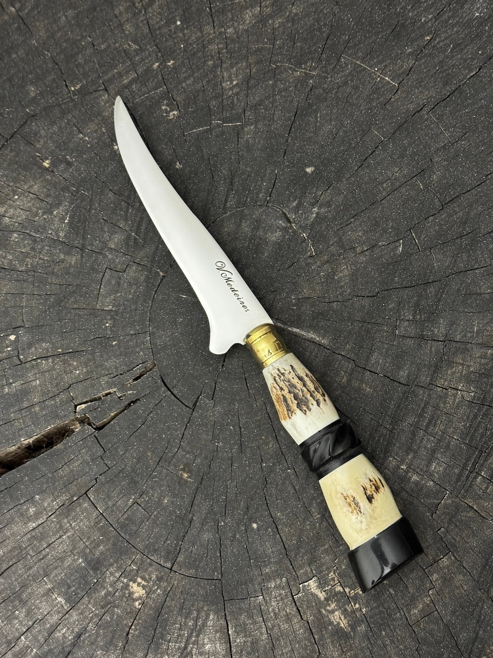 5" Boning Knife, Deer Antler, SS440 - 130mm
