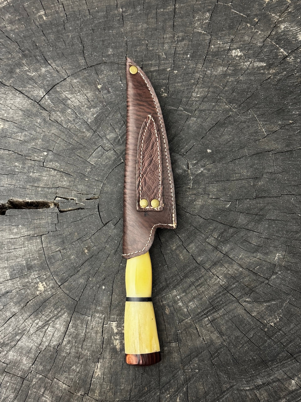 6" Utility Knife, Ostrich Bone SS440 - 150mm