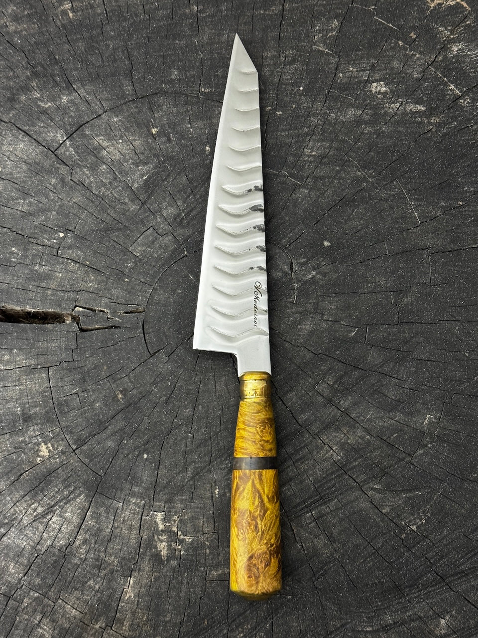 8" Branca Knife, Curly Maple, SS440 - 210mm