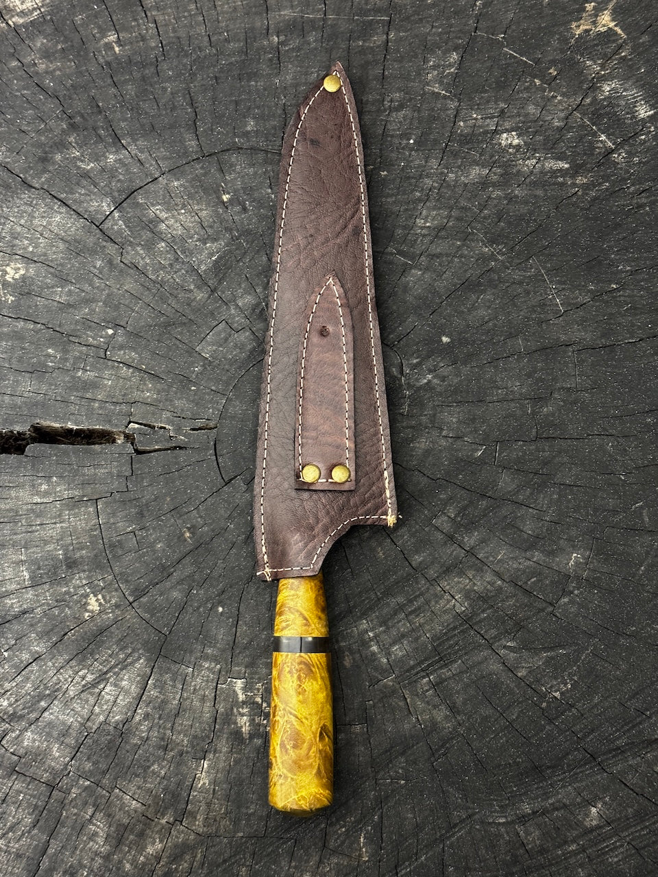 8" Branca Knife, Curly Maple, SS440 - 210mm