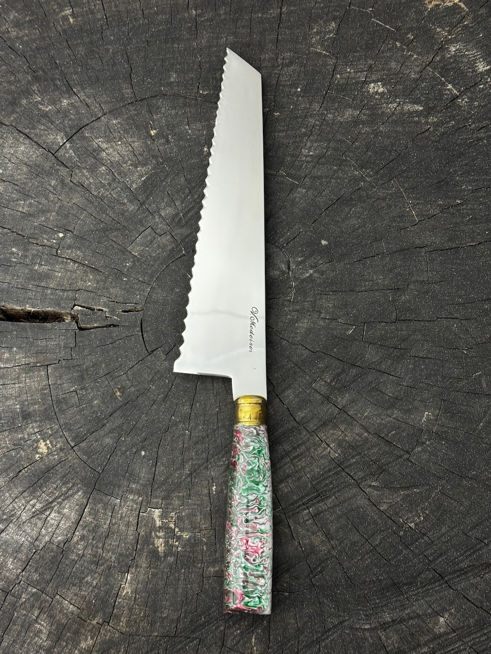 8" Bread & Roast Knife, Custom Block, SS420c - 200mm