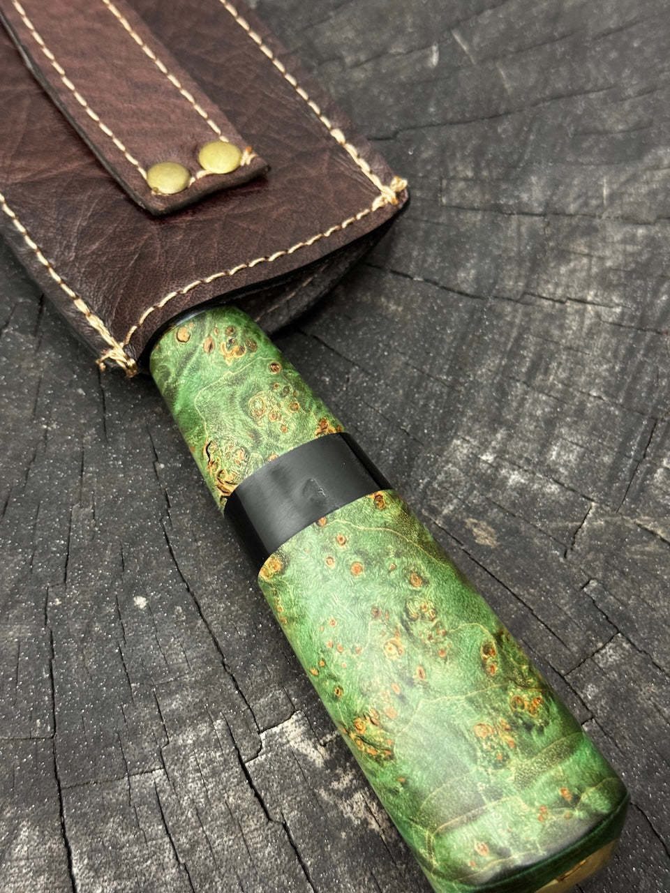 8" Bread & Roast Knife, Maple Burl, SS420c - 200mm