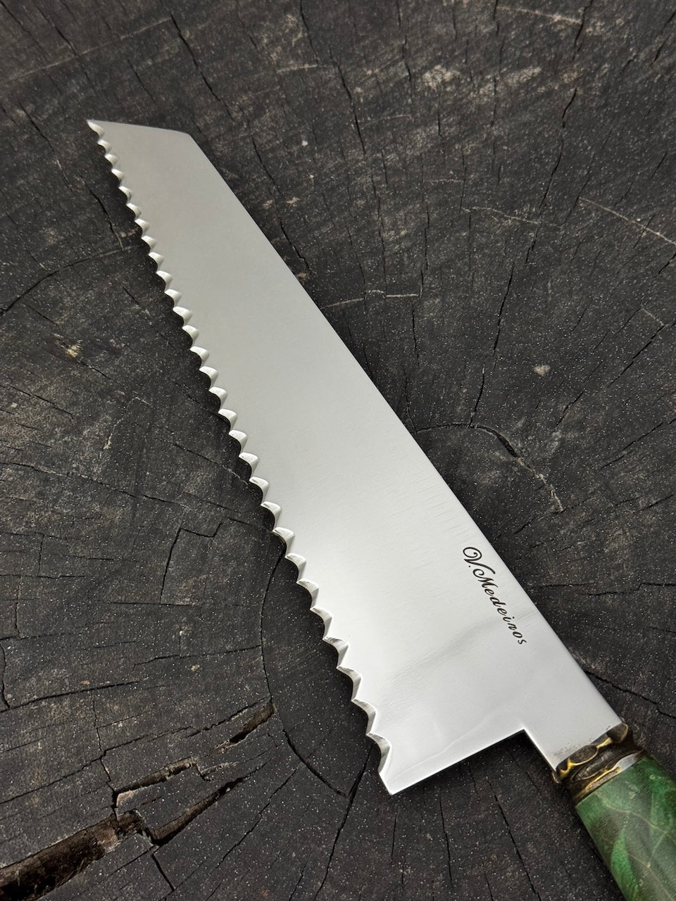 8" Bread & Roast Knife, Maple Burl, SS420c - 200mm