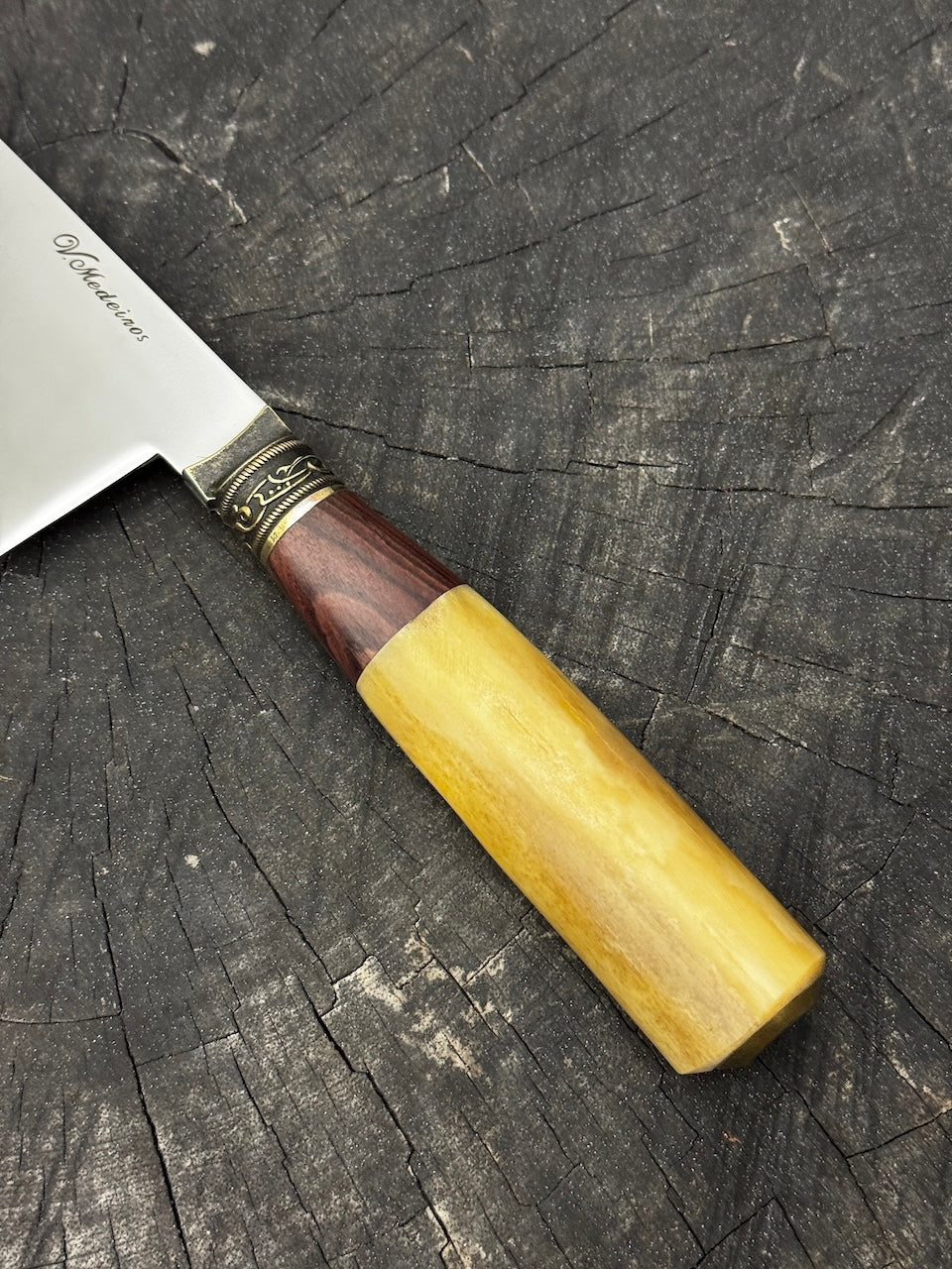 8" Bread & Roast Knife, Ostrich Bone, SS420c - 200mm