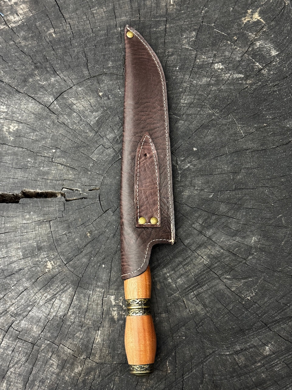 9" Artisan BBQ Knife, Garapa Hardwood, SS440 - 230mm