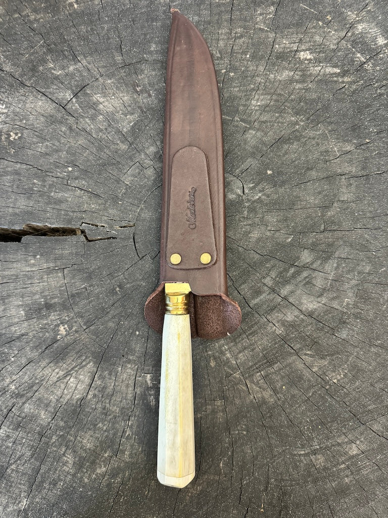 8" Damascus Knife, Deer Antler, CS1095 15n20