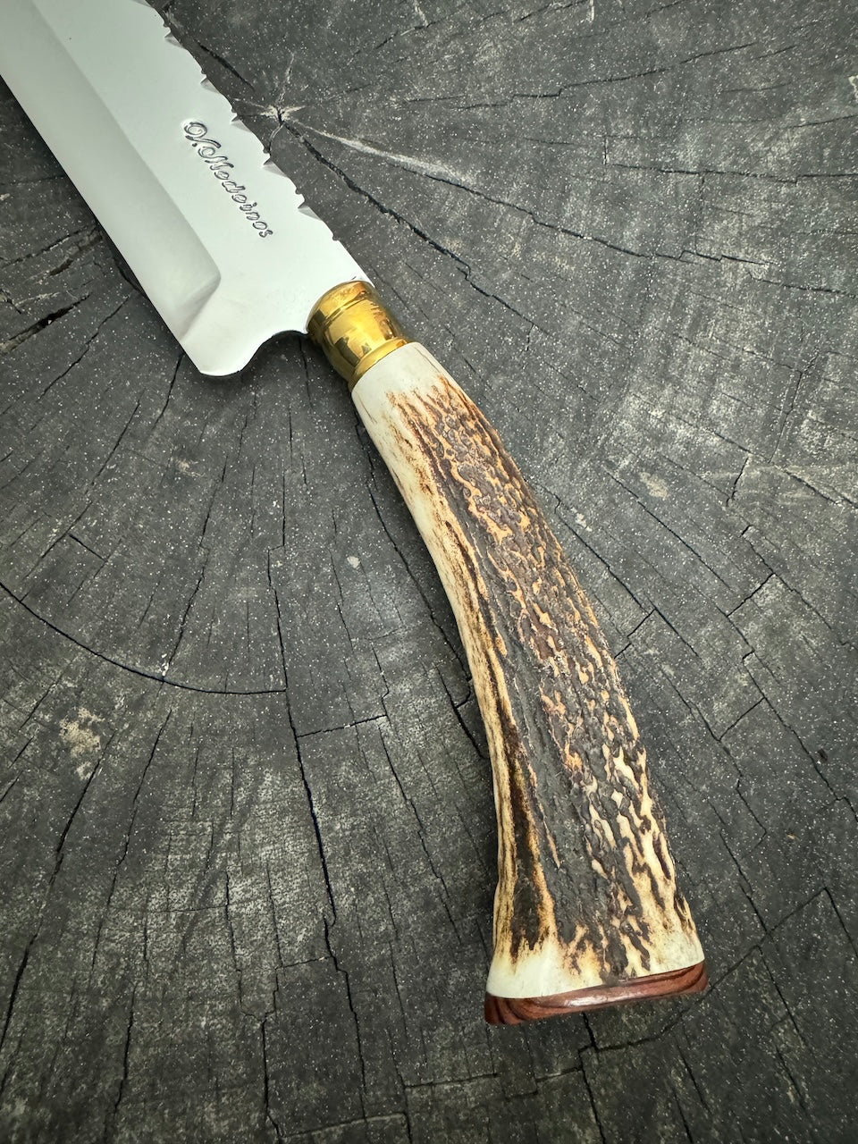 8" Chef Knife, Deer Antler, SS420 - 200mm