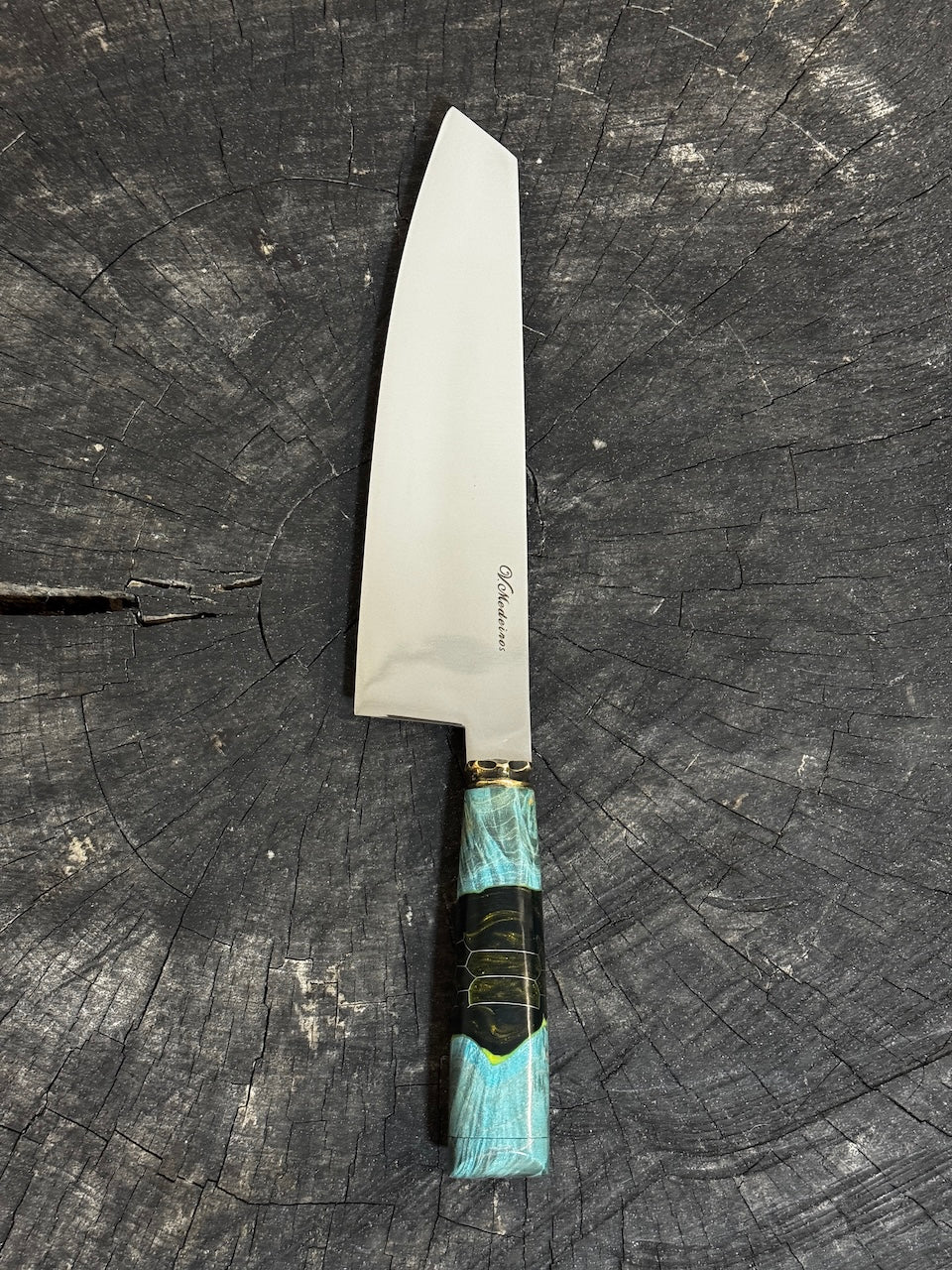 8" Kultura Knife, Glowing Hybrid Maple Burl, SS440 - 200mm
