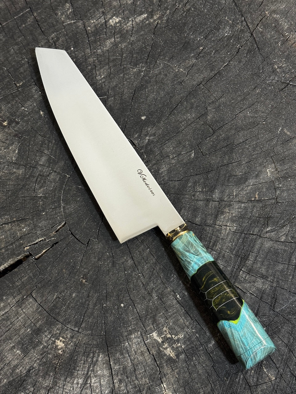 8" Kultura Knife, Glowing Hybrid Maple Burl, SS440 - 200mm