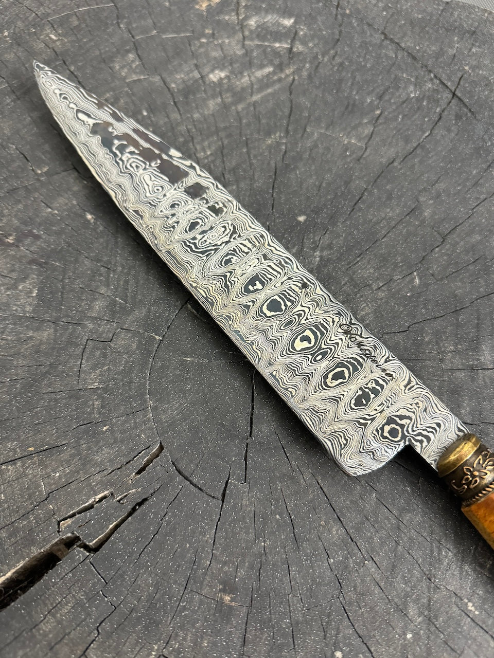 10" Damascus Knife, Mango Tree, CS1095 15n20 - 255mm