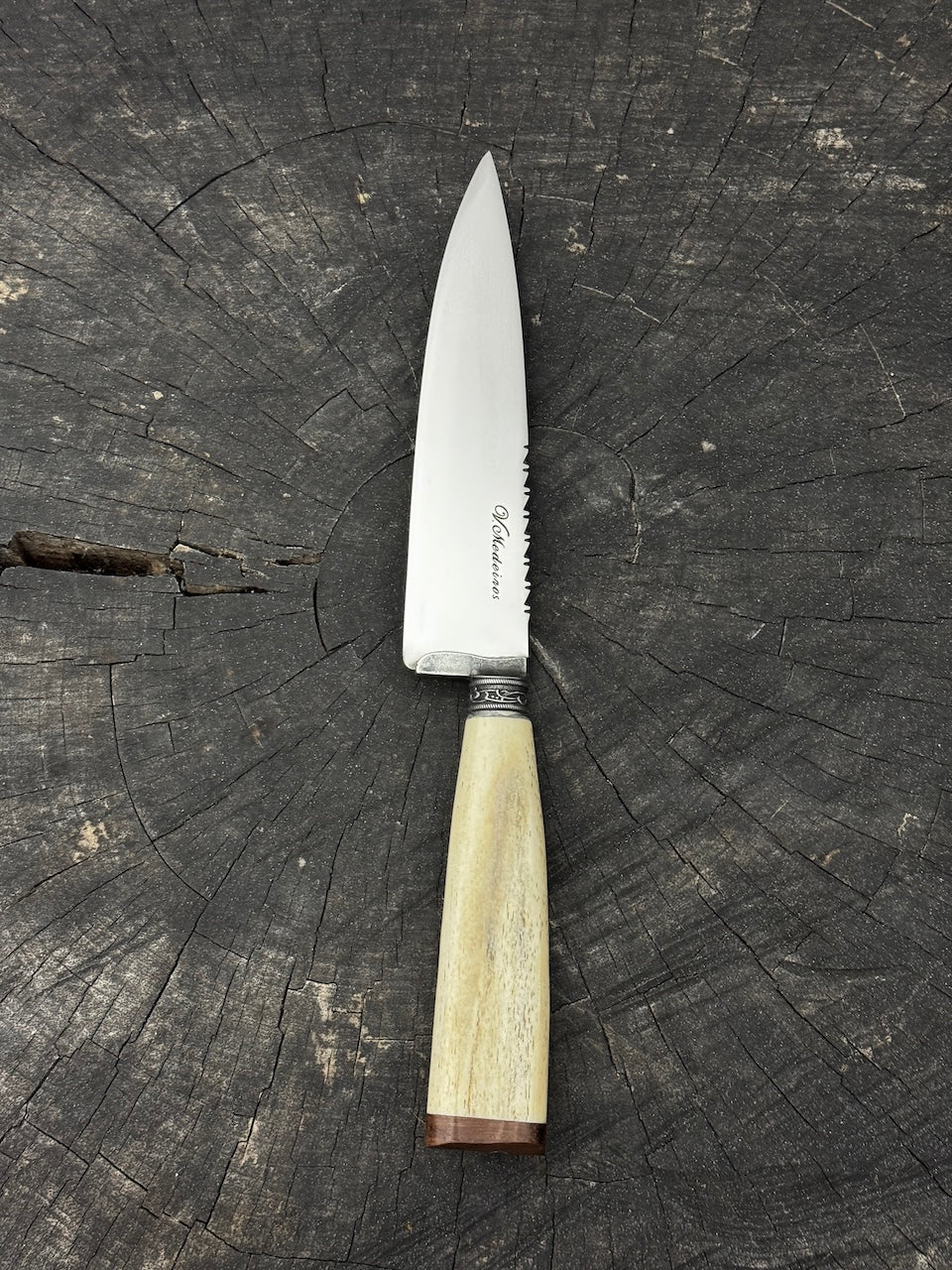 6" Utility Knife, Ostrich Bone SS440 - 150mm