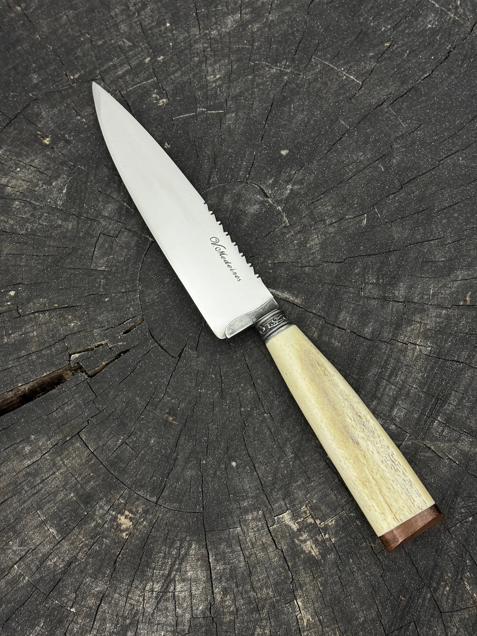6" Utility Knife, Ostrich Bone SS440 - 150mm