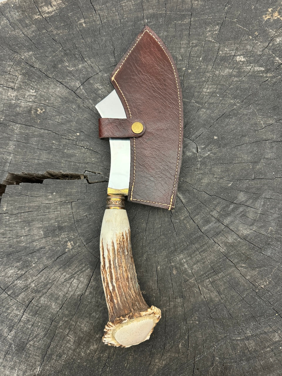 7" Cutelo Wild Cleaver, Deer Antler, SS440 - 180mm