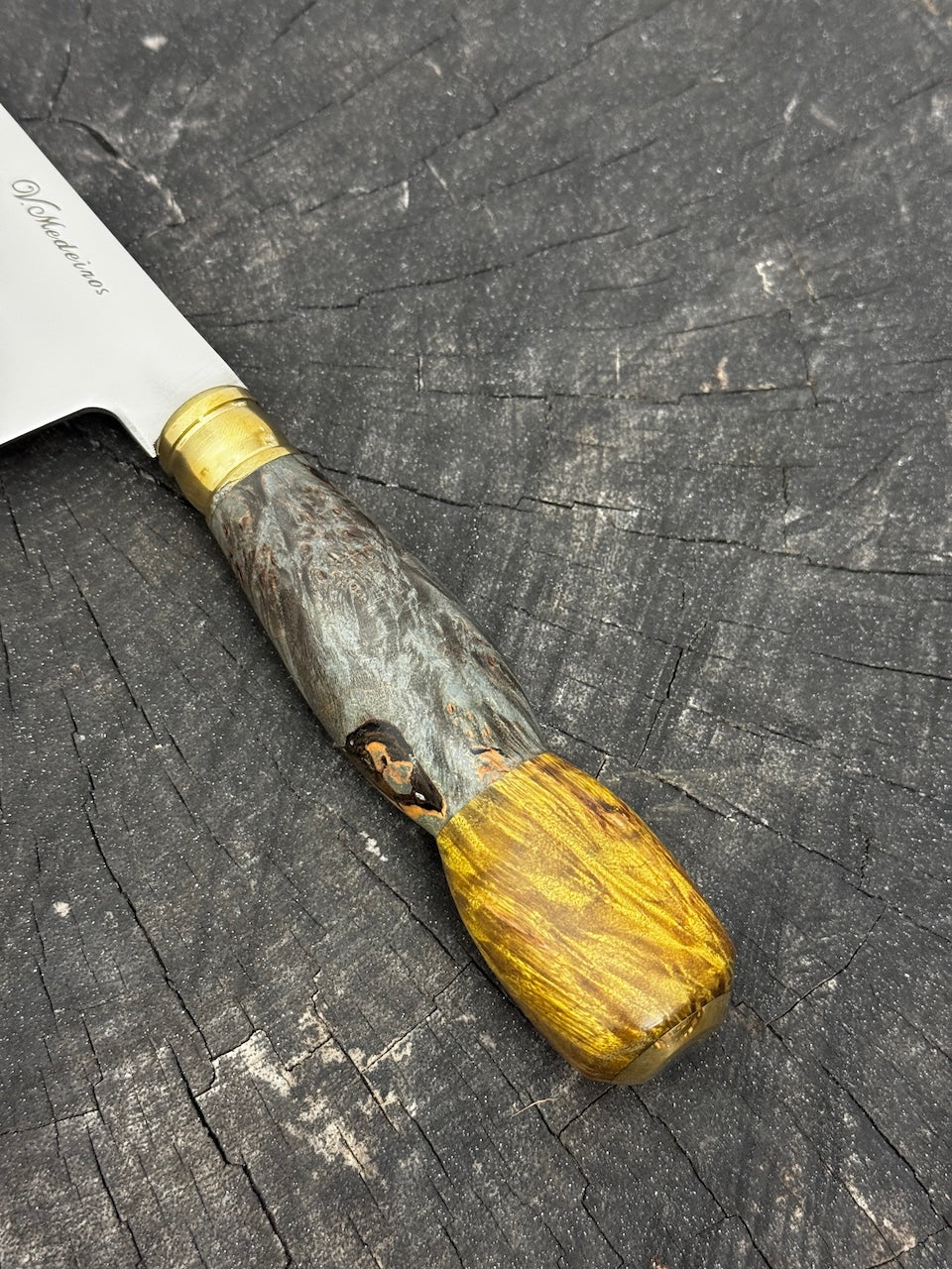 8" Branca Knife, Maple Burl, SS440 - 210mm