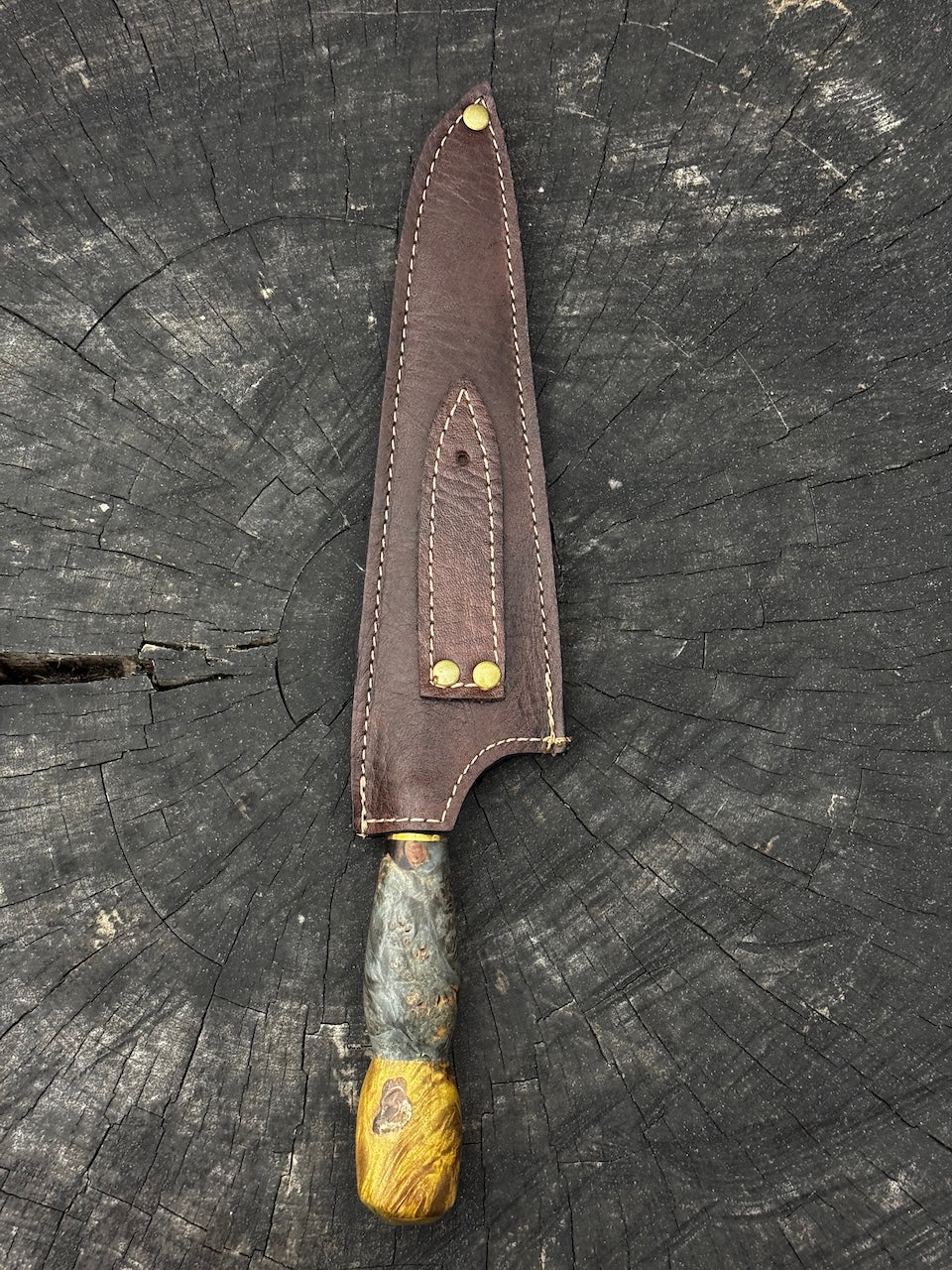 8" Branca Knife, Maple Burl, SS440 - 210mm