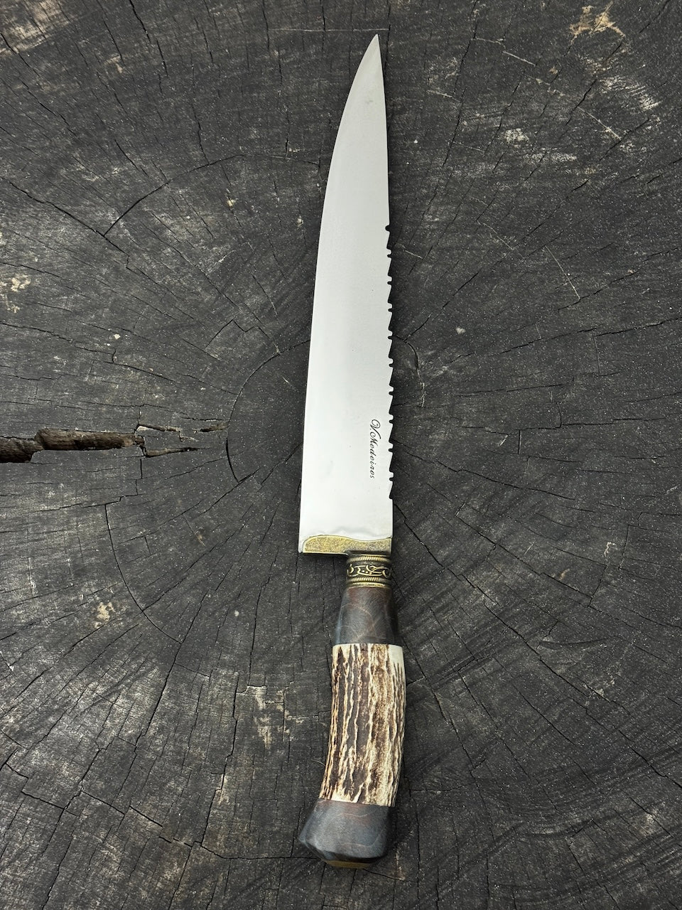 10" Chef Gaucho Knife, Deer Antler, SS440 - 250mm