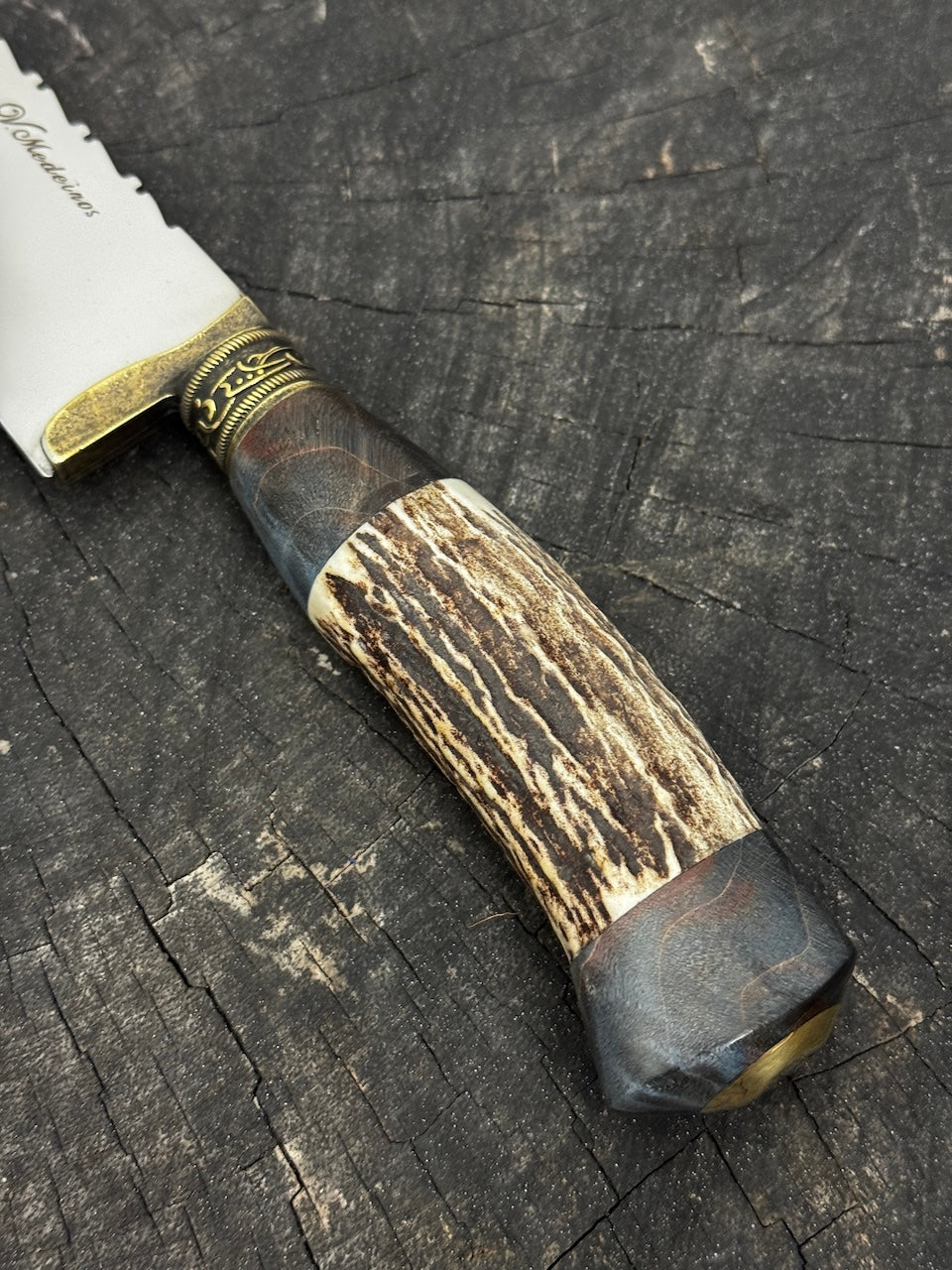 10" Chef Gaucho Knife, Deer Antler, SS440 - 250mm