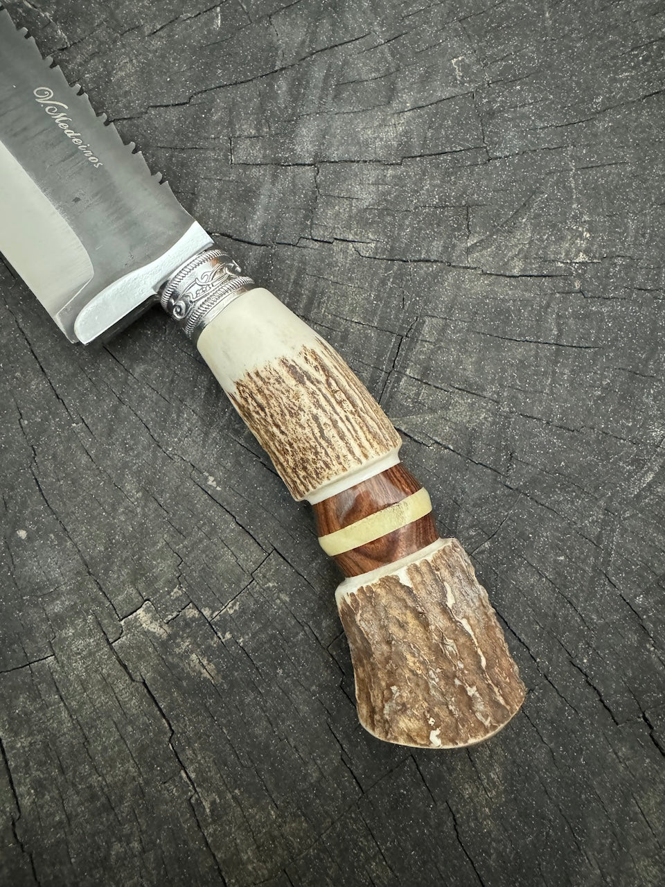 10" Butchers Knife, Deer Antler, RSS440 - 250mm