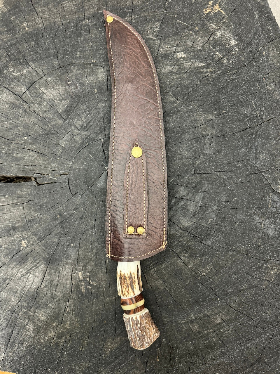 10" Butchers Knife, Deer Antler, RSS440 - 250mm