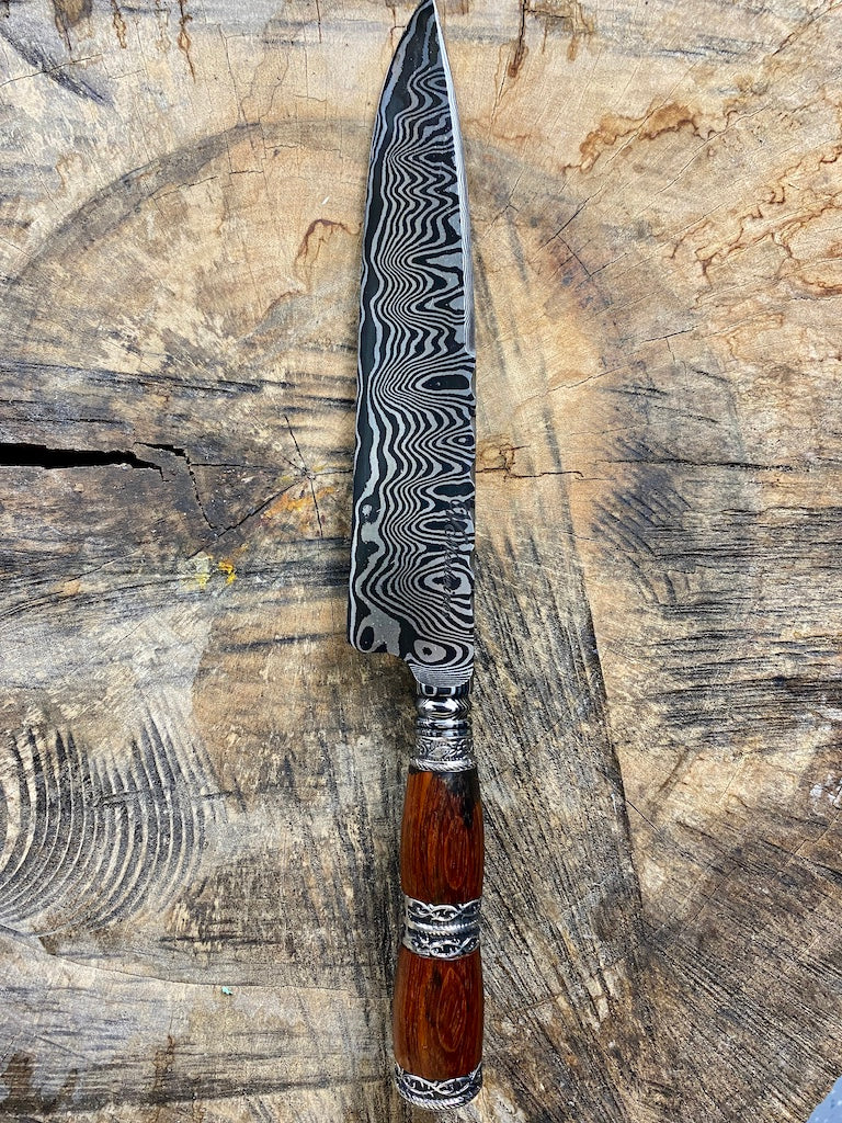 9" Damascus Chef Knife 180 Layers AH CS1095 15n20