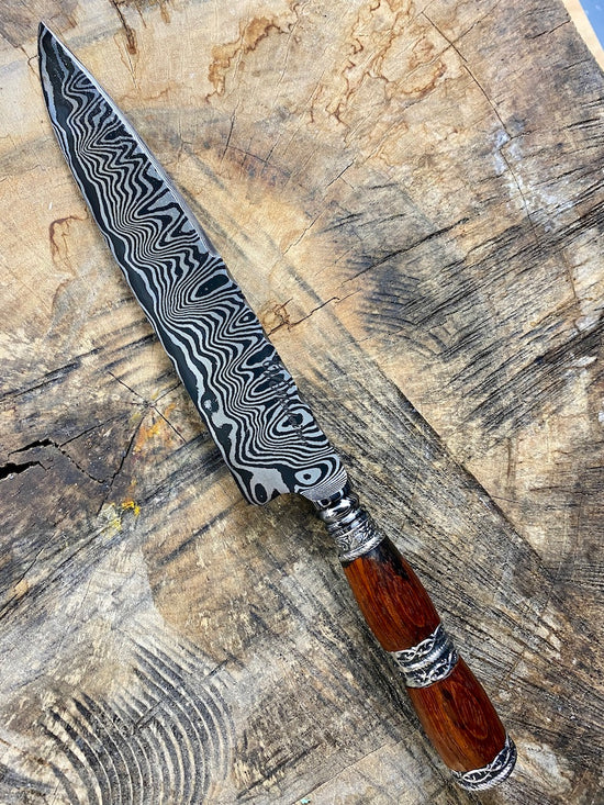 9" Damascus Chef Knife 180 Layers AH CS1095 15n20