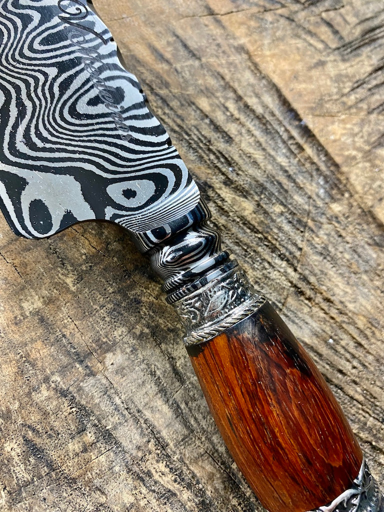 9" Damascus Chef Knife 180 Layers AH CS1095 15n20