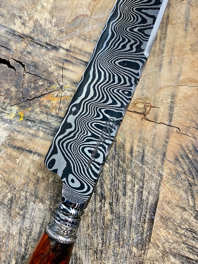 9" Damascus Chef Knife 180 Layers AH CS1095 15n20