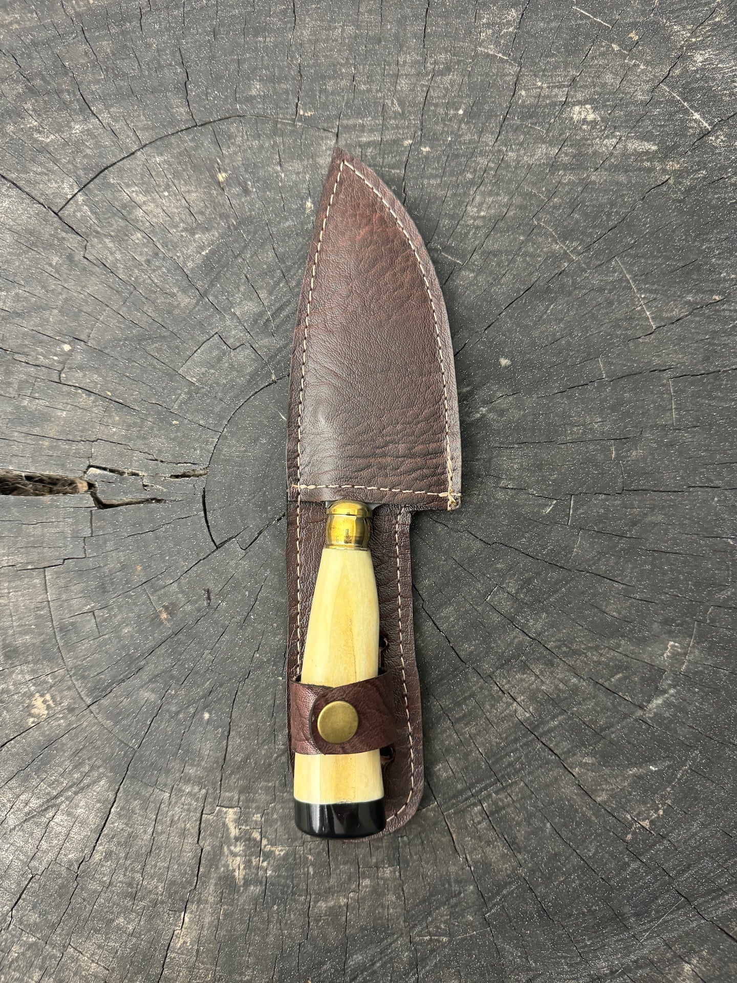 4” Skinner Knife, Ostrich Bone - RSS420 - 105mm