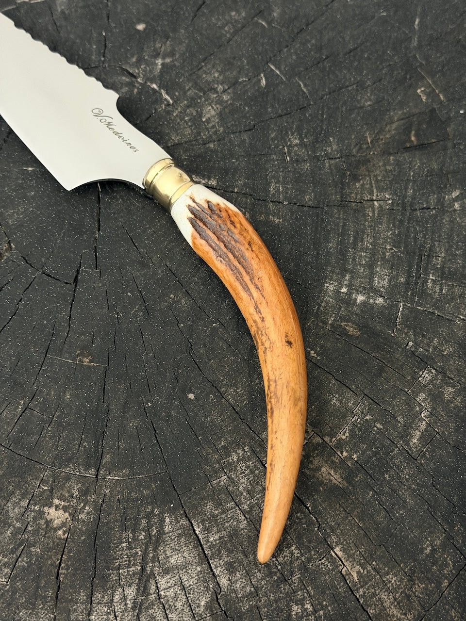 4” Skinner Knife, Deer Antler - SS420 - 105mm