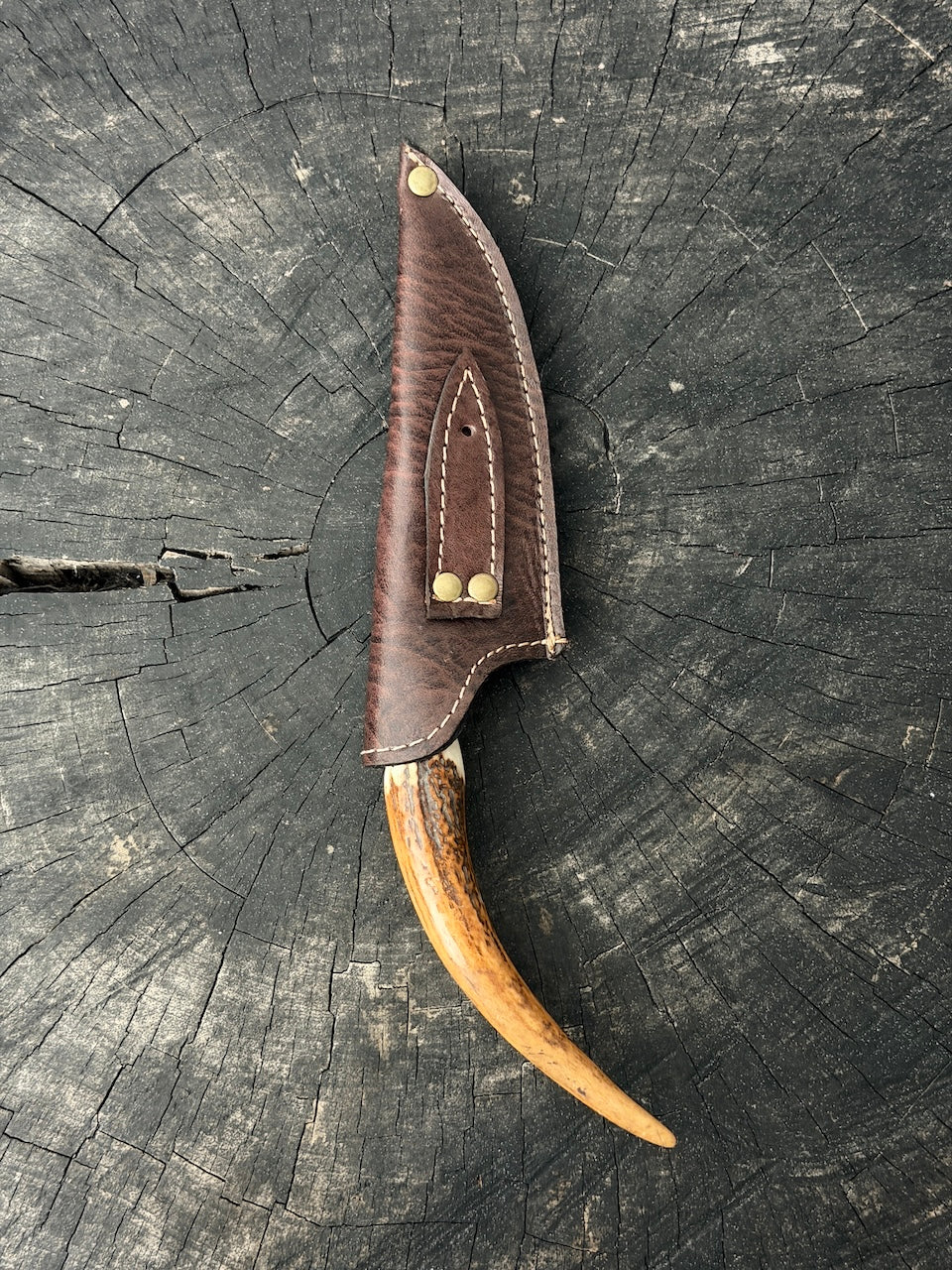 4” Skinner Knife, Deer Antler - SS420 - 105mm