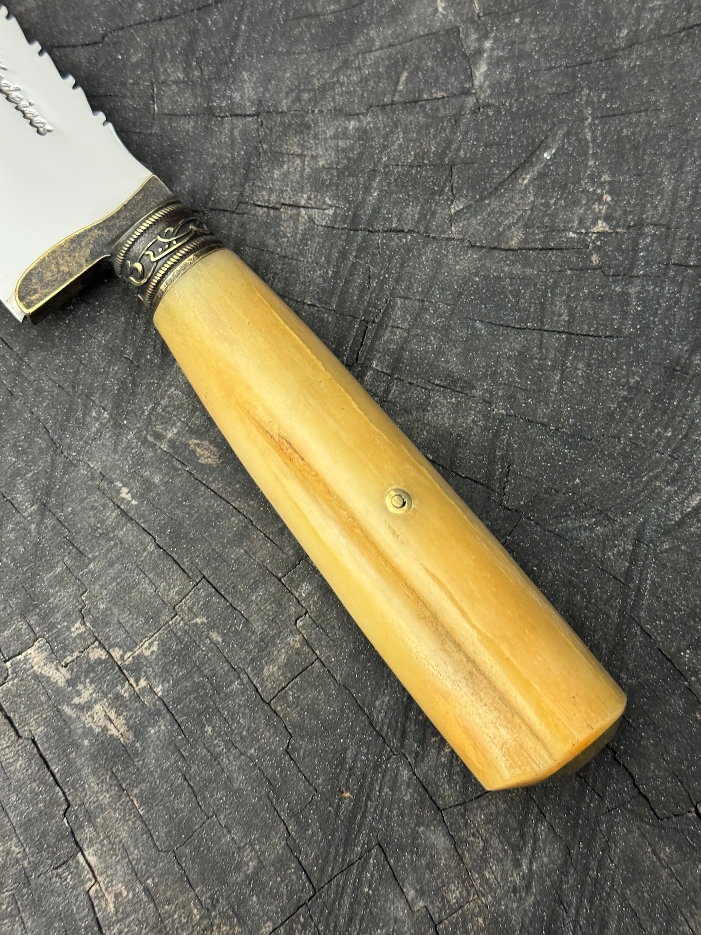10" Butchers Knife, Ostrich Bone, SS440 - 250mm