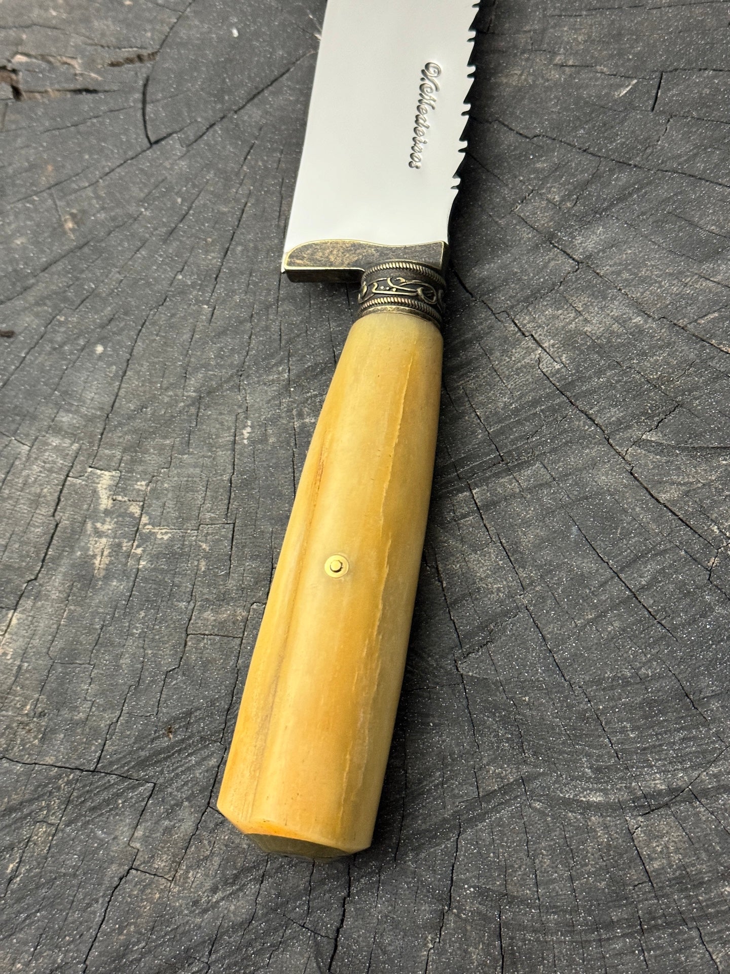 10" Butchers Knife, Ostrich Bone, SS440 - 250mm