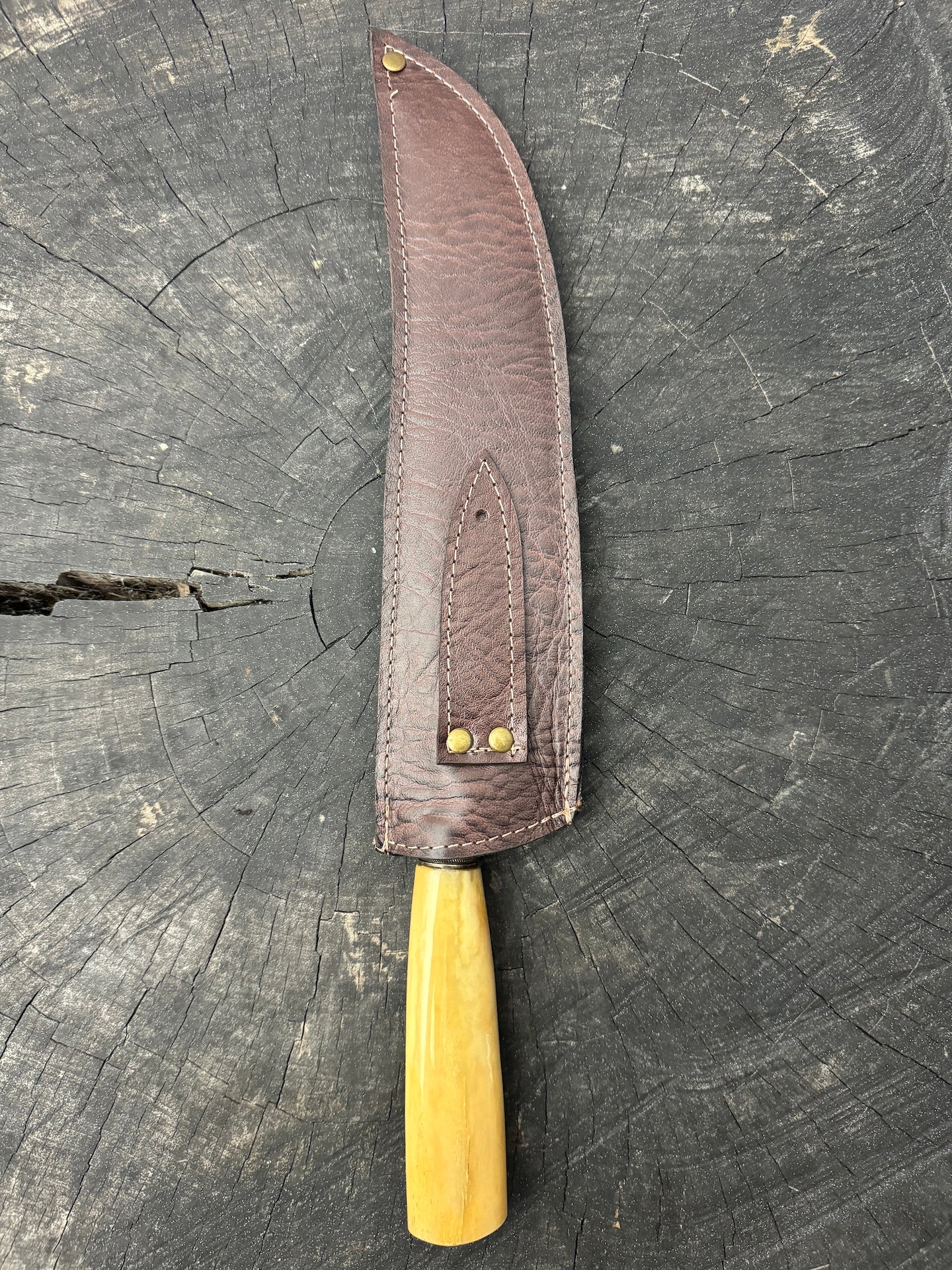 10" Butchers Knife, Ostrich Bone, SS440 - 250mm