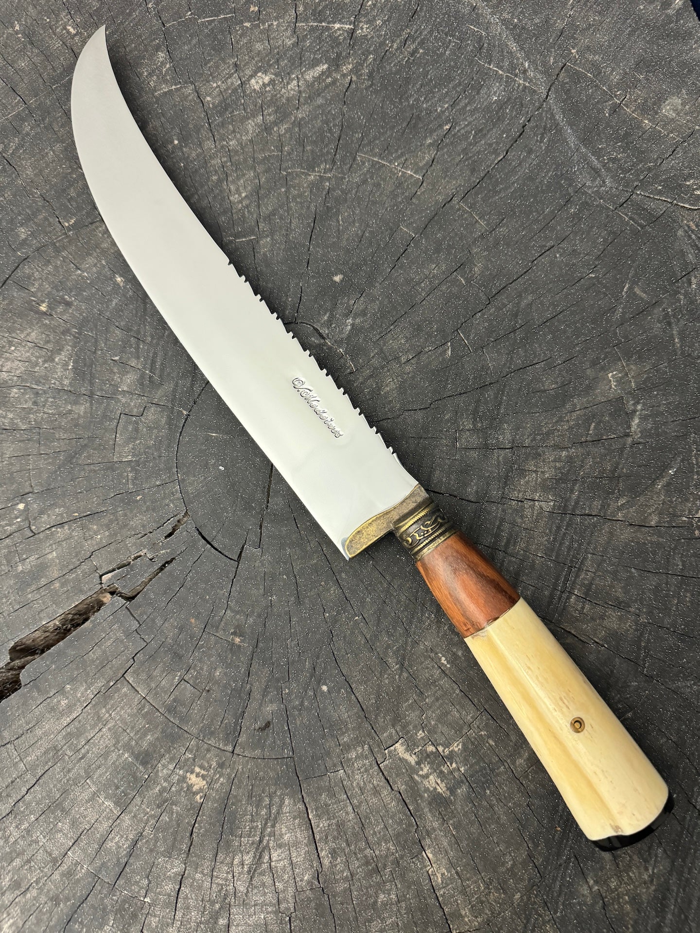 10" Butchers Knife, Ostrich Bone, SS440 - 250mm