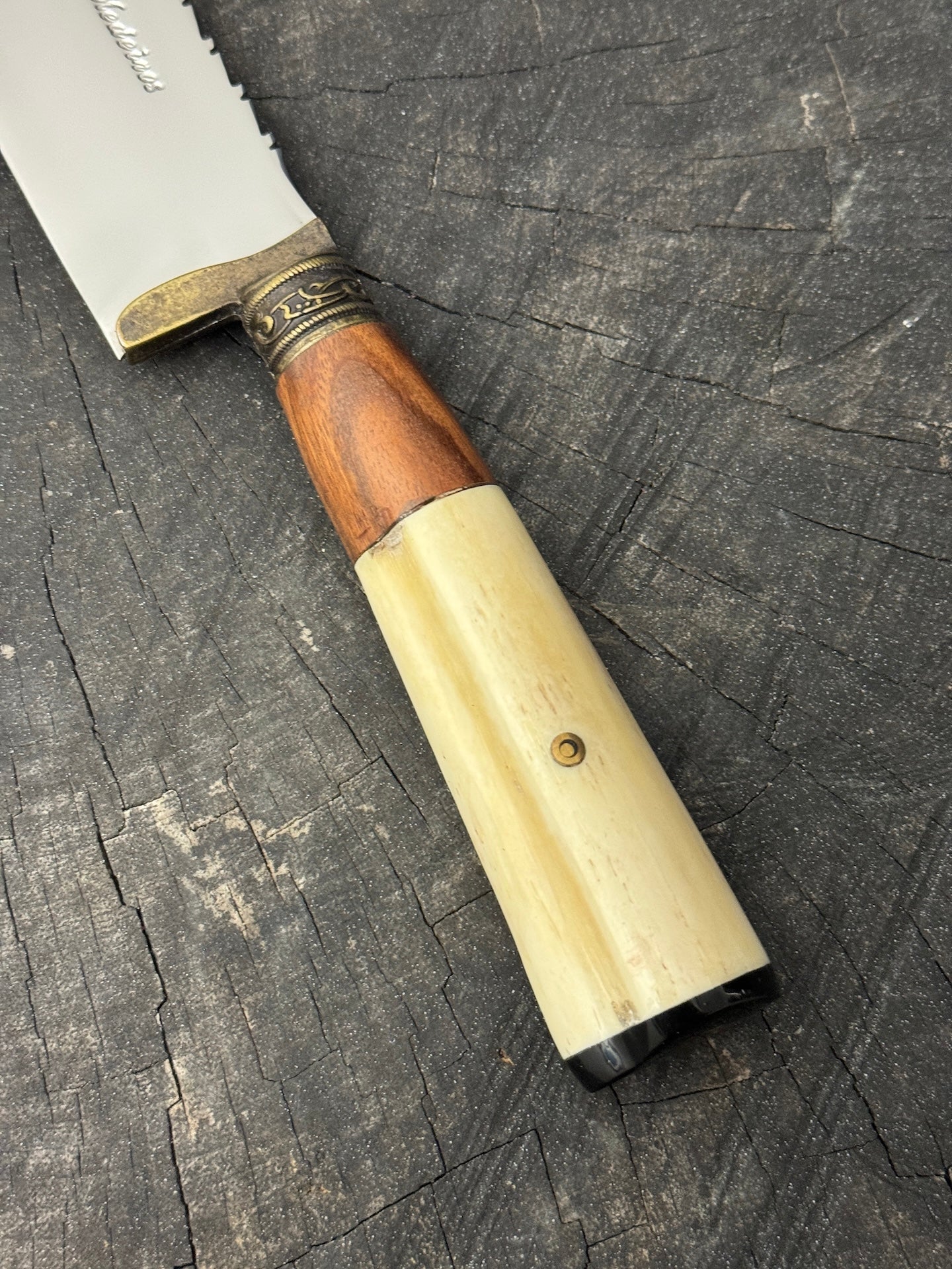10" Butchers Knife, Ostrich Bone, SS440 - 250mm