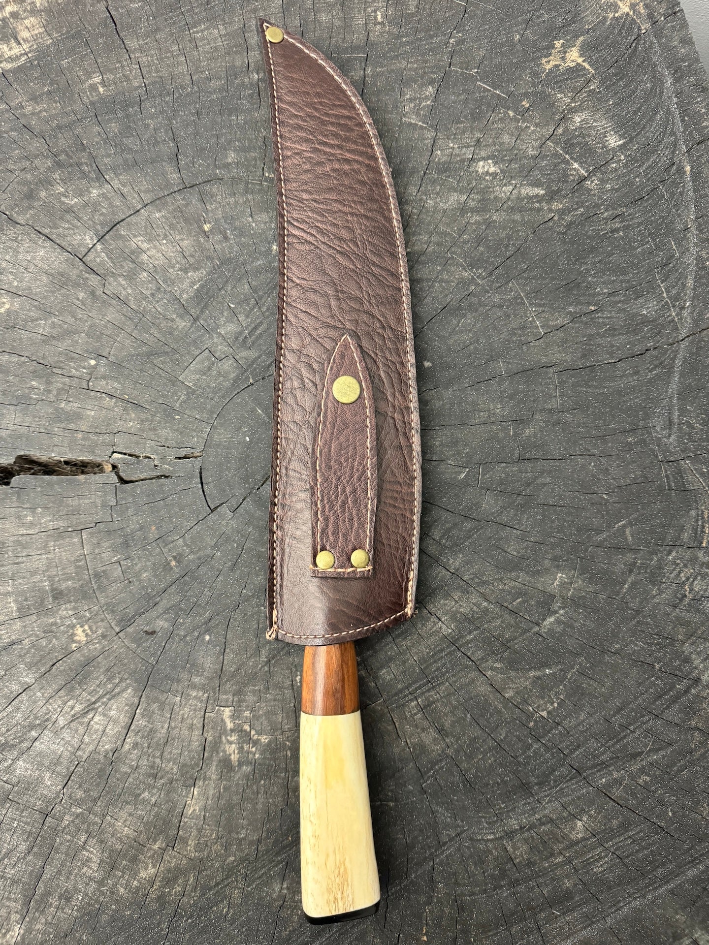 10" Butchers Knife, Ostrich Bone, SS440 - 250mm