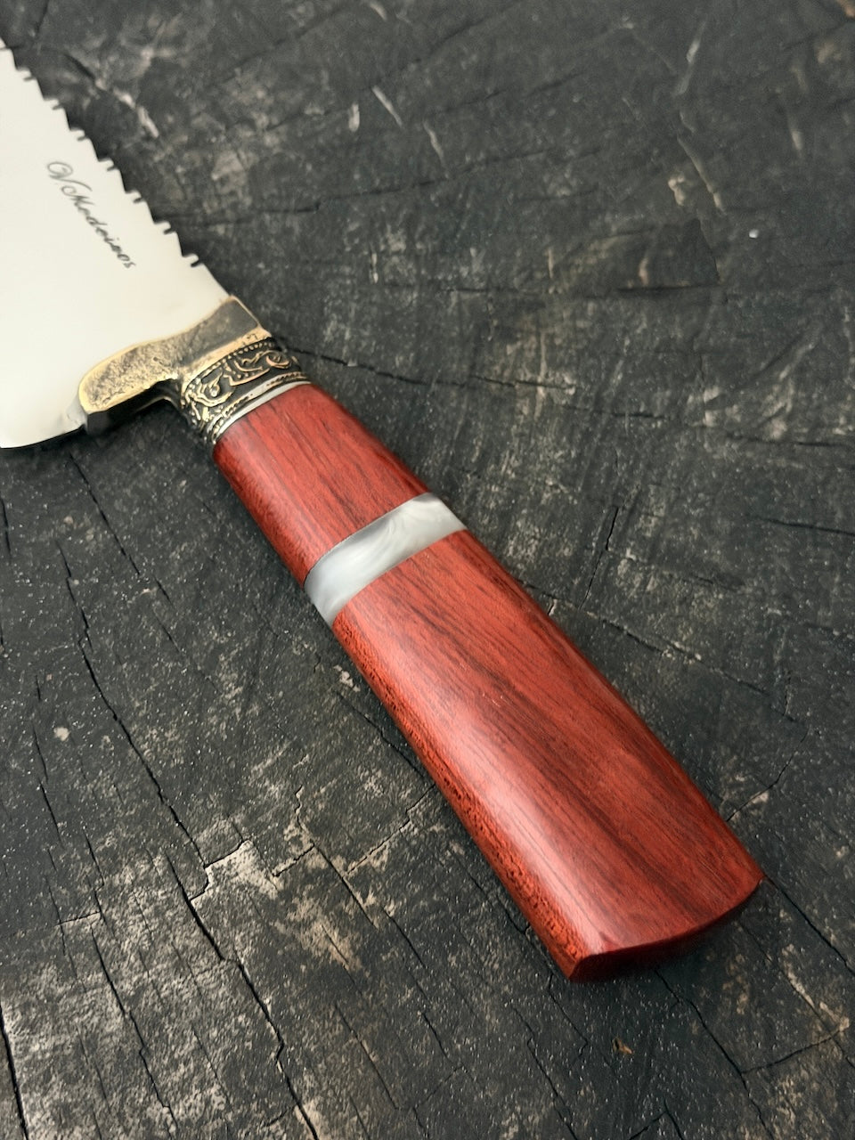 9" Bunka Pro Knife, Pau Brasil Hardwood, SS440 - 220mm
