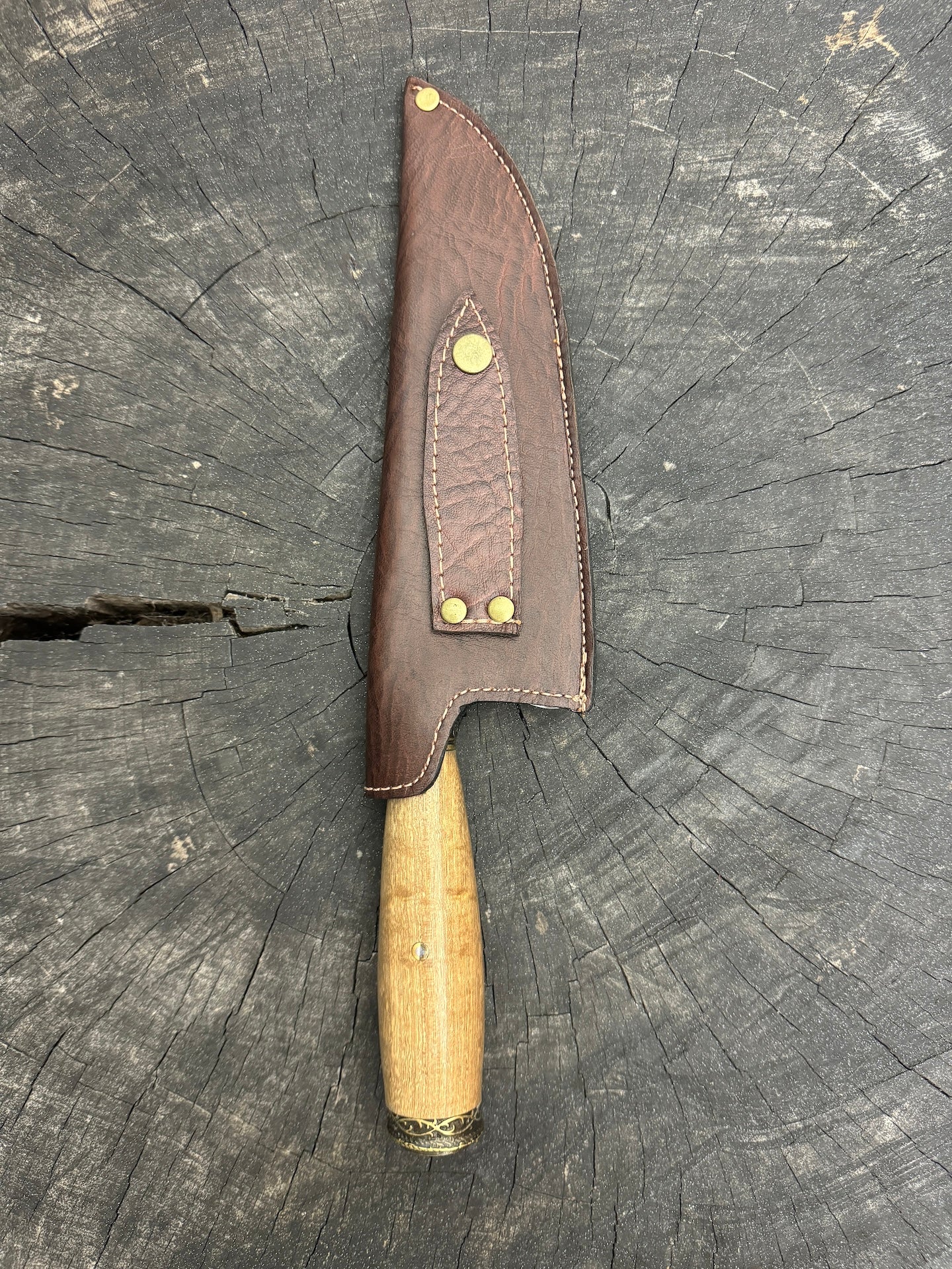 8" Picanha Chef Knife, Native Hardwood, SS440 - 200mm