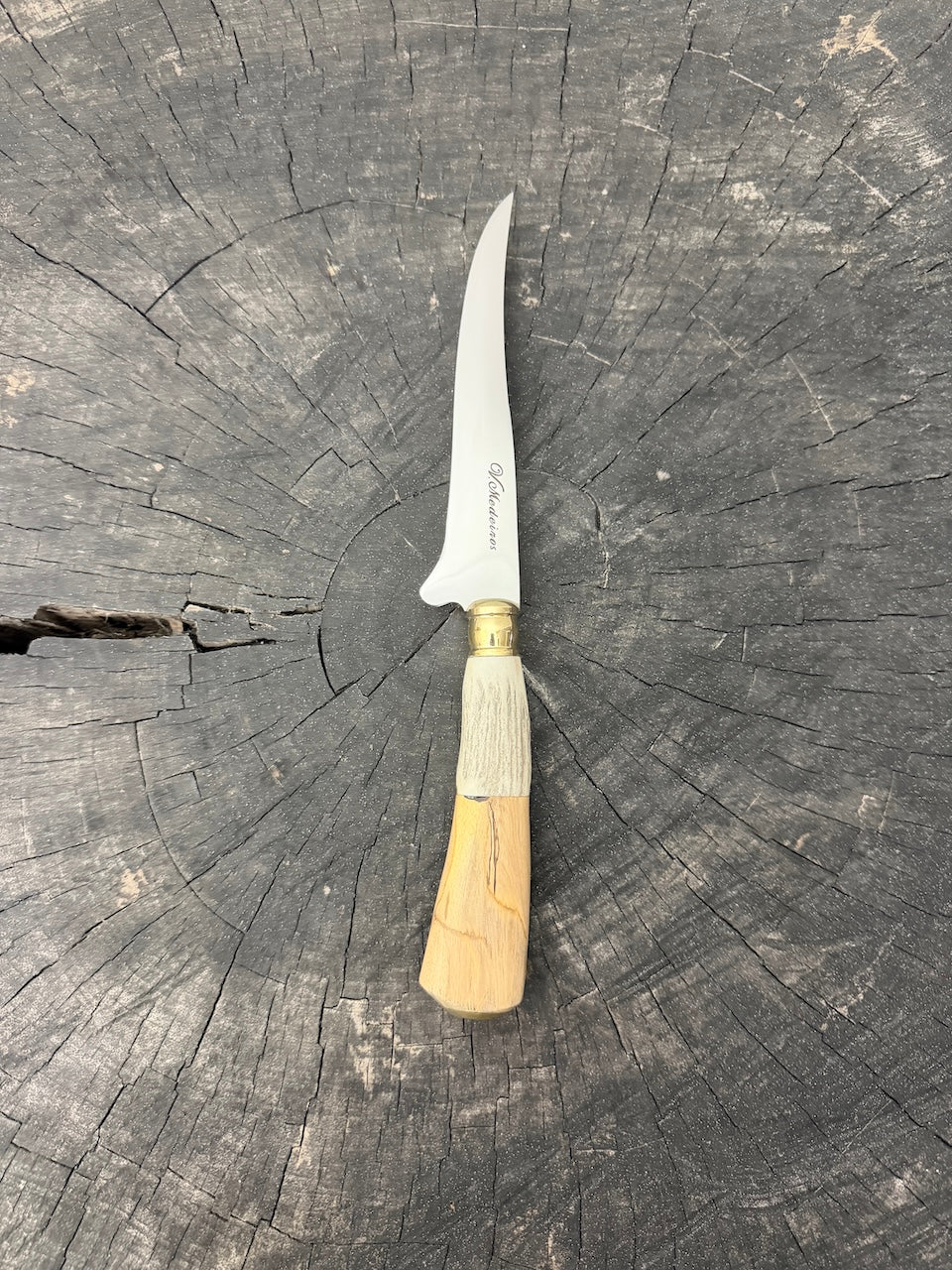 5" Boning Knife, Orange Tree & Deer Antler, SS440 - 130mm