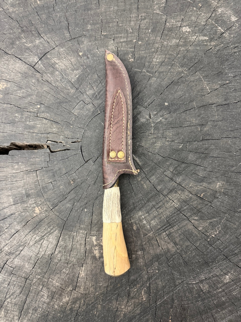 5" Boning Knife, Orange Tree & Deer Antler, SS440 - 130mm