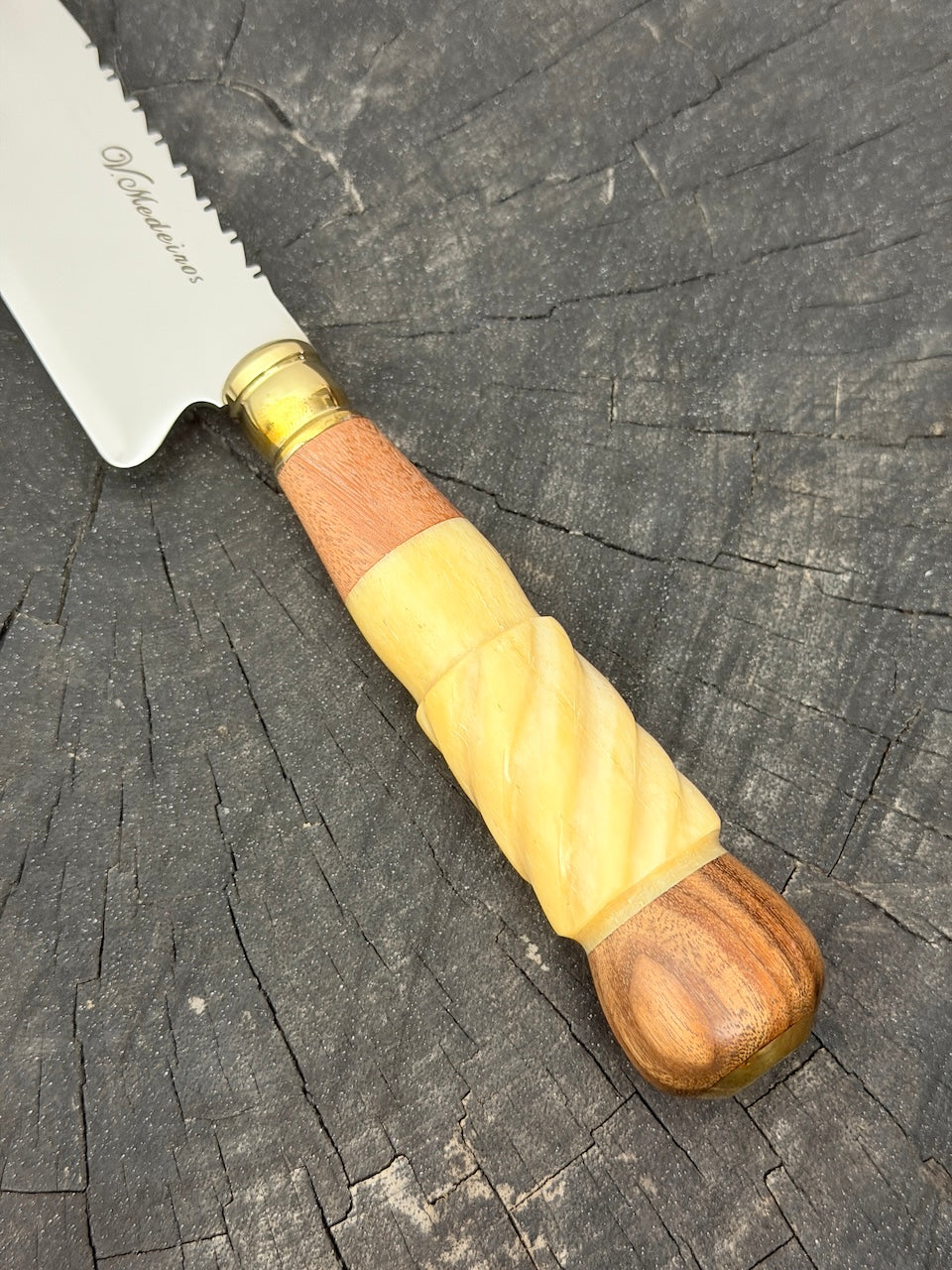 6" Utility Knife, Ostrich Bone SS440 - 150mm