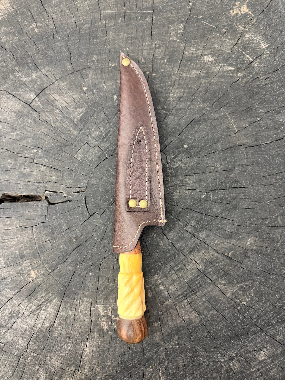 6" Utility Knife, Ostrich Bone SS440 - 150mm